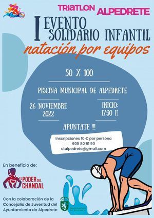 Alpedrete celebrará en noviembre un maratón solidario de natación por equipos