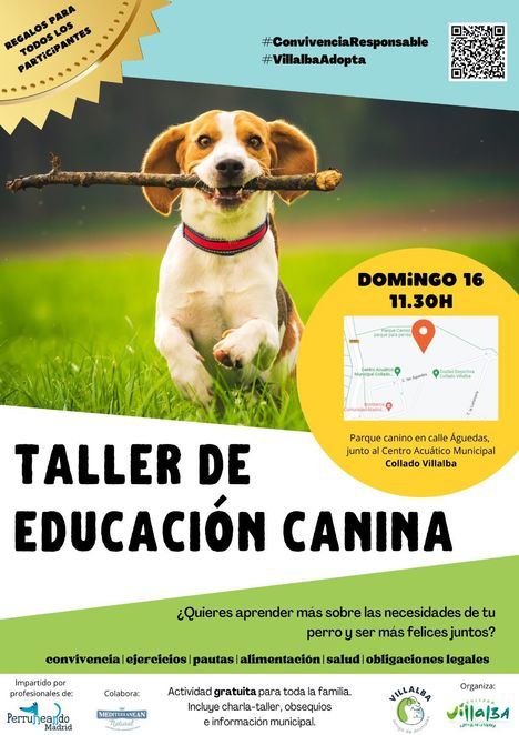 Collado Villalba ofrece un Taller de Educación Canina gratuito este domingo