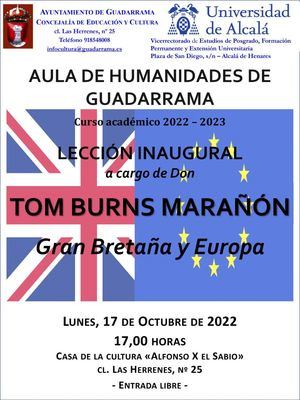 El Aula de Humanidades de Guadarrama estrena nuevo curso hablando de Gran Bretaña y Europa