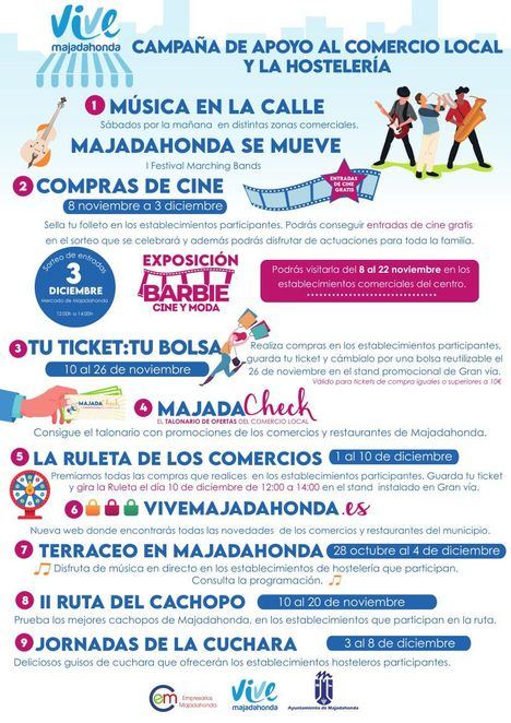 Majadahonda lanza una nueva campaña de apoyo al comercio local con actuaciones, regalos y descuentos