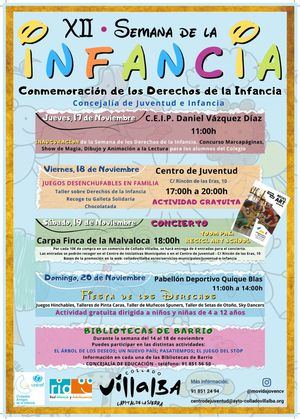Collado Villalba celebra del 14 al 20 de noviembre la XII Semana de los Derechos de la Infancia