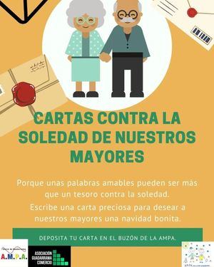 La Asociación Guadarrama Comercio recoge cartas para los mayores de las residencias