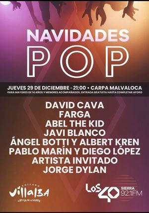 La Carpa Malvaloca de Collado Villalba acoge este jueves por la noche el concierto Navidades Pop