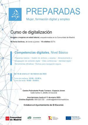 El Ayuntamiento de El Escorial pone en marcha el Programa ‘Mujer, formación digital y empleo’