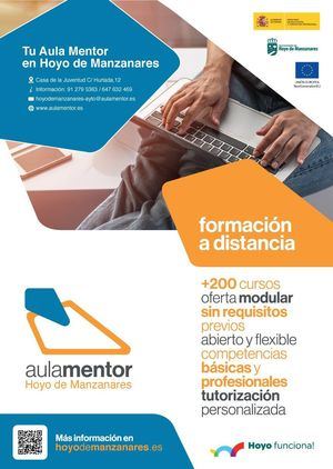 Abierto el periodo de matriculación de Aula Mentor 2023 en Hoyo de Manzanares