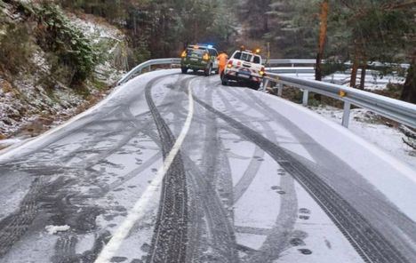 Aviso amarillo por nieve y viento en la zona de la Sierra hasta el miércoles