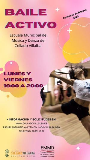 La Escuela Municipal de Música y Danza de Collado Villalba lanza una actividad de Baile Activo