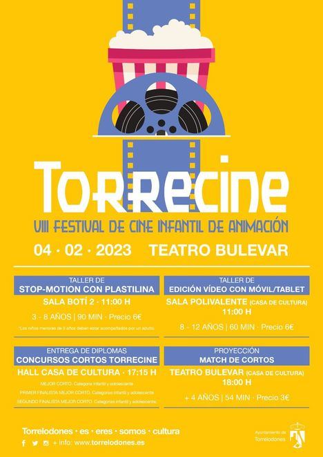 La Casa de Cultura de Torrelodones acoge el VIII Festival de Cine Infantil de Animación, Torrecine 2023
