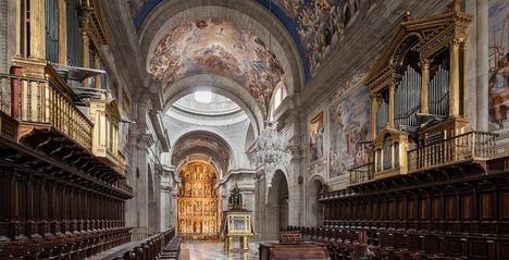 Patrimonio Nacional restaura los frescos de Luca Giordano en la Basílica del Monasterio de San Lorenzo