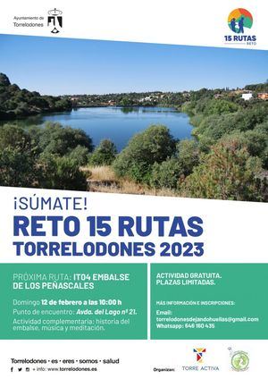 El ‘Reto 15 Rutas 2023’ de Torrelodones propone un paseo alrededor del embalse de Peñascales