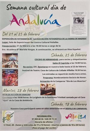 La Casa de Andalucía en Collado Villalba celebra su Semana Cultural