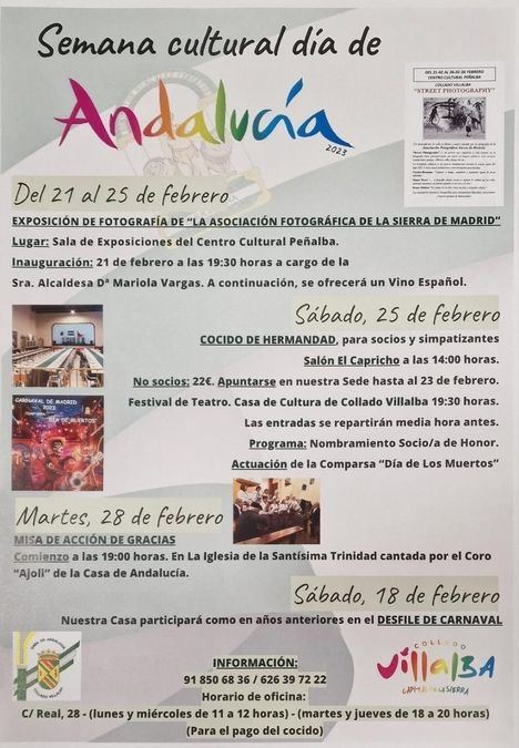 La Casa de Andalucía en Collado Villalba celebra su Semana Cultural