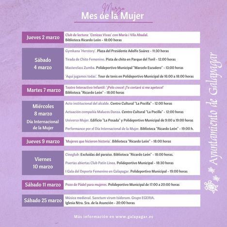 Galapagar dedica el mes de marzo a celebrar el Día Internacional de la Mujer