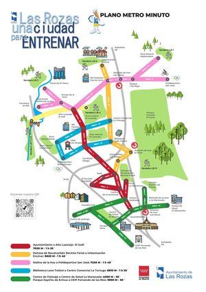 Un mapa para recorrer Las Rozas a pie y minuto a minuto