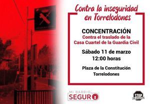 Convocada una concentración en Torrelodones este sábado contra el traslado de la Guardia Civil