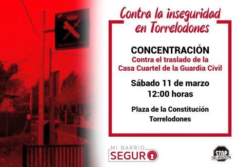 Convocada una concentración en Torrelodones este sábado contra el traslado de la Guardia Civil