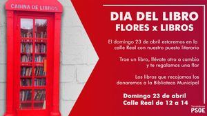 El PSOE de Torrelodones intercambiará libros por flores este domingo