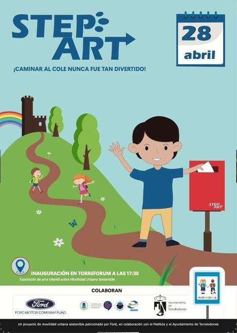 Torrelodones invita a los participantes en el Pedibús a participar en una exposición artística colectiva