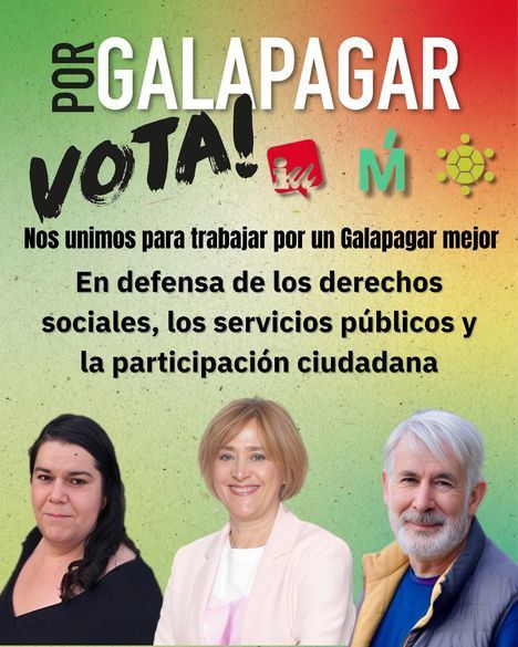 La coalición electoral Por Galapagar reúne en una candidatura a Más Madrid, Izquierda Unida y Galapagar Importa