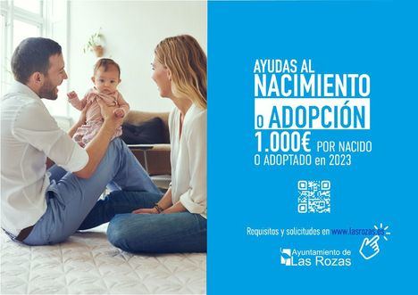 Las Rozas convoca las ayudas por nacimiento o adopción de un menor de edad para 2023