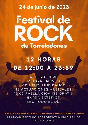 El Festival de Rock de Torrelodones ofrecerá doce horas de música en directo el sábado 24 de junio