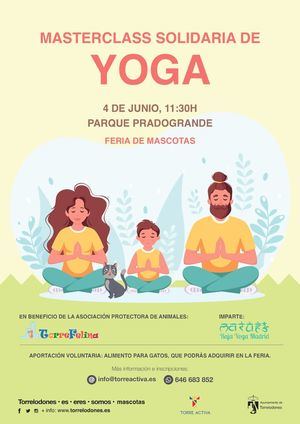 Torrelodones organiza una masterclass solidaria de yoga coincidiendo con la Feria de Mascotas