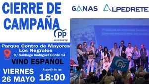 El Partido Popular de Alpedrete celebra su cierre de la campaña electoral en Los Negrales