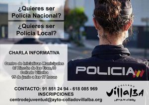 Collado Villalba organiza una charla para jóvenes interesados en ingresar en la Policía Local o Nacional