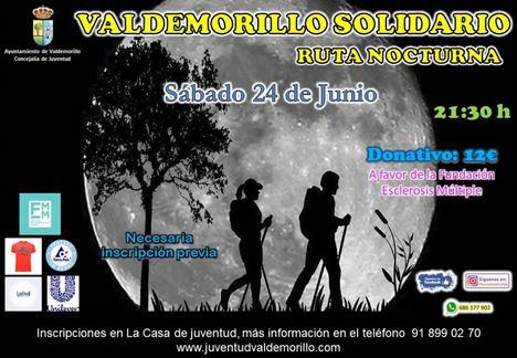 Valdemorillo acoge el 24 de junio una ruta de senderismo nocturno solidario