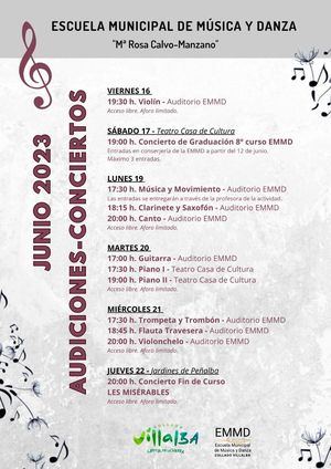 La Escuela Municipal de Música y Danza de Collado Villalba celebra su fin de curso