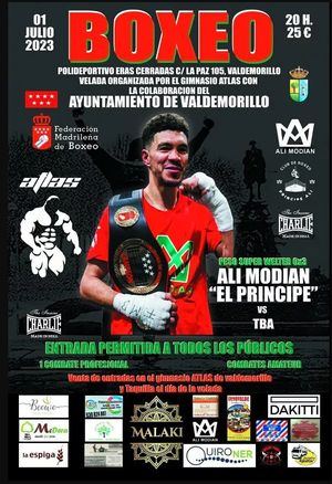 Valdemorillo acoge este sábado un combate de boxeo entre Ali Modian ‘El Príncipe’ y Nelson Altamirano