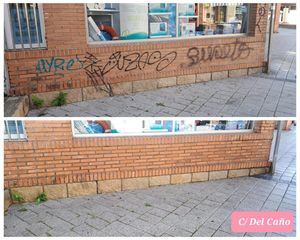 Más de un centenar de grafitis limpiados de las calles de Galapagar en una semana