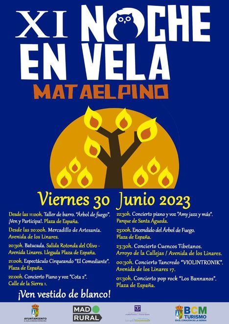 Mataelpino celebra su XI Noche en Vela iluminando sus calles para una noche muy especial