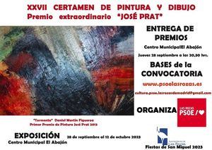 El PSOE de las Rozas organiza el XXVII Certamen de Pintura y Dibujo José Prat
