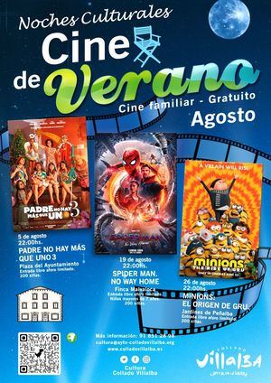 El Cine de Verano de Collado Villalba ofrece este sábado ‘Los Minions. El origen de Gru’ en Peñalba