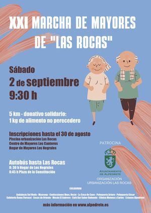 Alpedrete acoge este sábado 2 de septiembre la marcha solidaria de mayores de Las Rocas