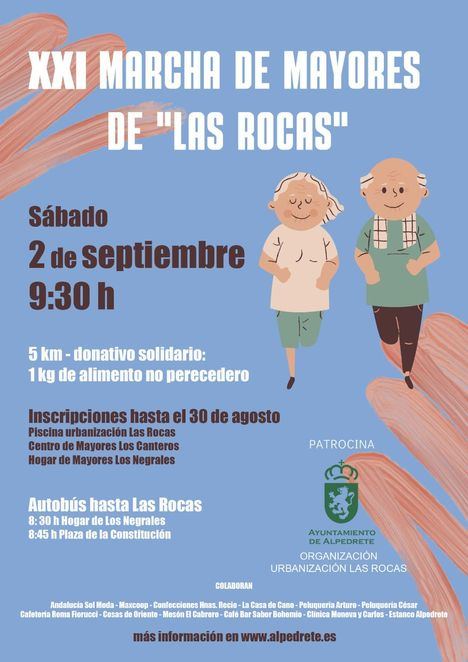 Alpedrete acoge este sábado 2 de septiembre la marcha solidaria de mayores de Las Rocas