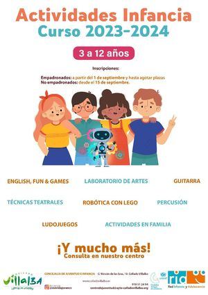 Arte, idiomas, música, juegos… nueva programación de actividades para niños y jóvenes de Collado Villalba