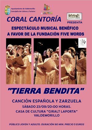 La Coral Cantoría ofrece un concierto en Valdemorillo a beneficio de la Fundación Cinco Palabras