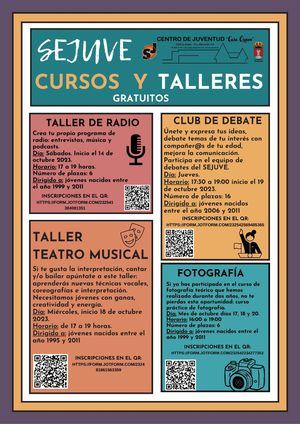 El SEJUVE de Guadarrama ofrece para otoño tres talleres y un Club de Debate