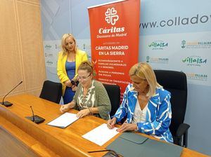 El Ayuntamiento de Collado Villalba y Cáritas firman un convenio de colaboración para promover el empleo