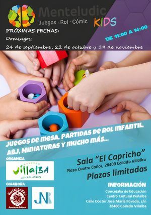 Este domingo, nueva edición del Programa de Ocio en Familia ‘Menteludic kids’ de Collado Villalba