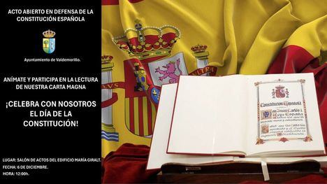 Valdemorillo celebra el 6 de diciembre un acto abierto en defensa de la Constitución Española