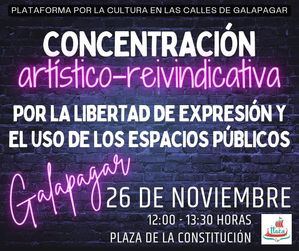 Concentración artístico-reivindicativa en Galapagar en defensa del uso de espacios públicos