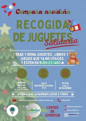 El Centro de Juventud de Collado Villalba organiza una recogida de juguetes solidaria