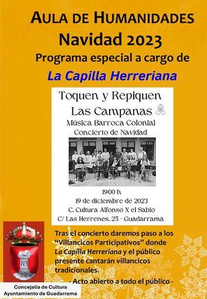 La Coral Capilla Herreriana ofrecerá un concierto en el Aula de Humanidades de Guadarrama