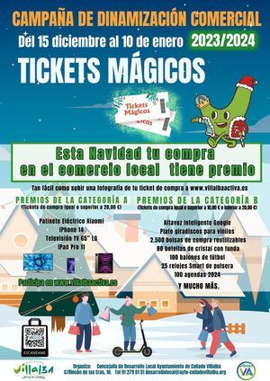 Collado Villalba lanza la campaña ‘Tickets mágicos’ para premiar las compras navideñas en el comercio local