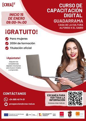 Guadarrama ofrece un curso de capacitación digital para desempleadas y emprendedoras