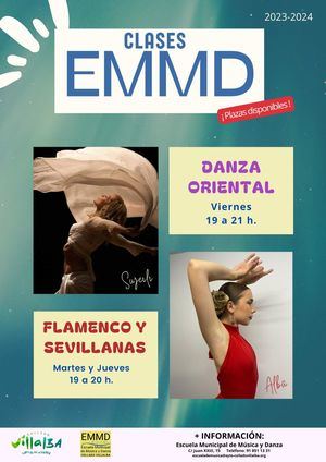 La Escuela Municipal de Música y Danza de Collado Villalba tiene plazas libres para danza oriental y flamenco y sevillanas 