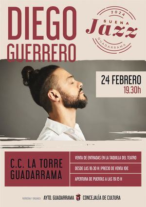 Diego Guerrero, este sábado 24 de febrero en el ciclo Suena Jazz de Guadarrama